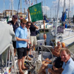 Die Crew der Swan vor dem Start
