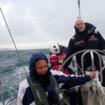 Die Crew der Swan Dantés auf dem englischen Kanal