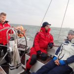 Die Crew auf dem Weg nach Helgoland