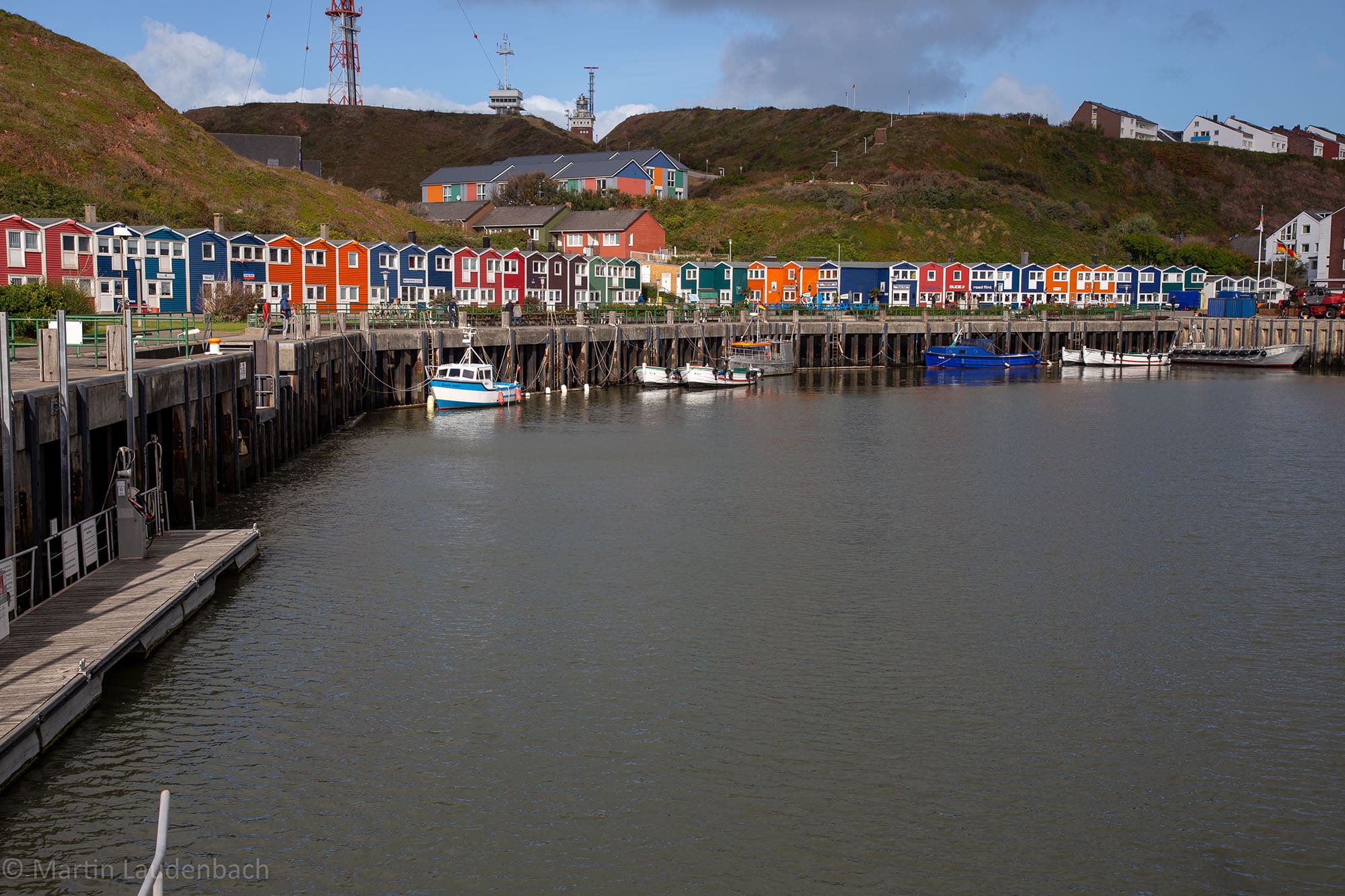 Fischerhäuser am Hafen Helgoland